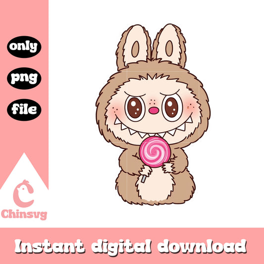 Labubu baby monster doll design png, labubu art png