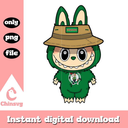 Labubu boston celtics clothes design png, boston celtics png