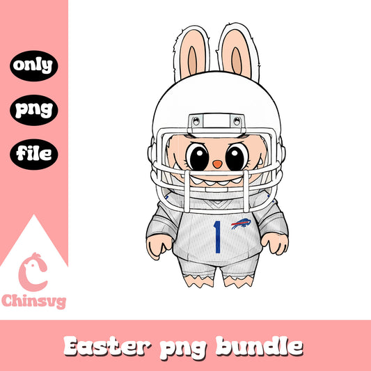 Labubu buffalo bills doll clothes png, buffalo bills png