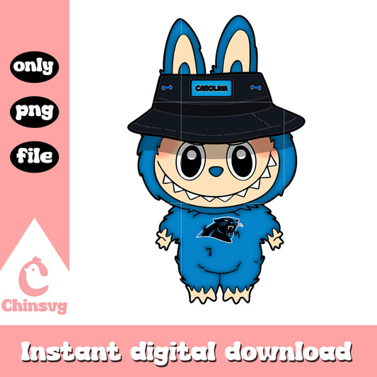Labubu carolina panthers clothes png, carolina panthers png