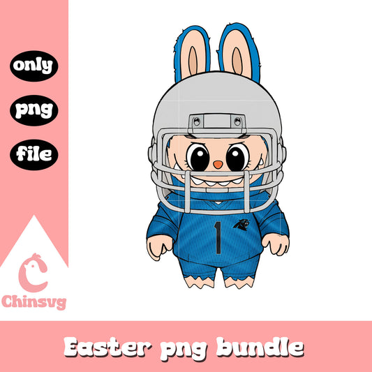 Labubu carolina panthers doll clothes png, carolina panthers png