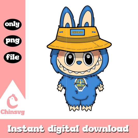 Labubu chicago sky clothes design png, chicago sky png