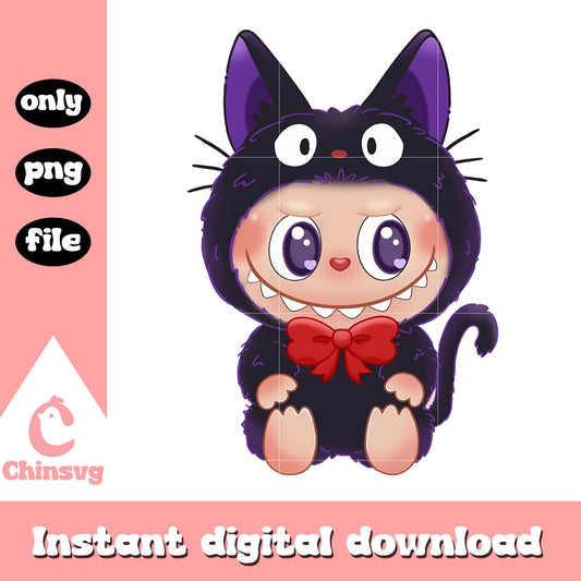 Labubu chococat costume design png, chococat png, labubu png