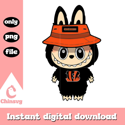 Labubu cincinnati bengals clothes design png, cincinnati bengals png