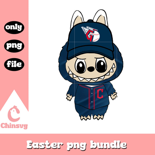 Labubu cleveland guardians doll clothes png, cleveland guardians png