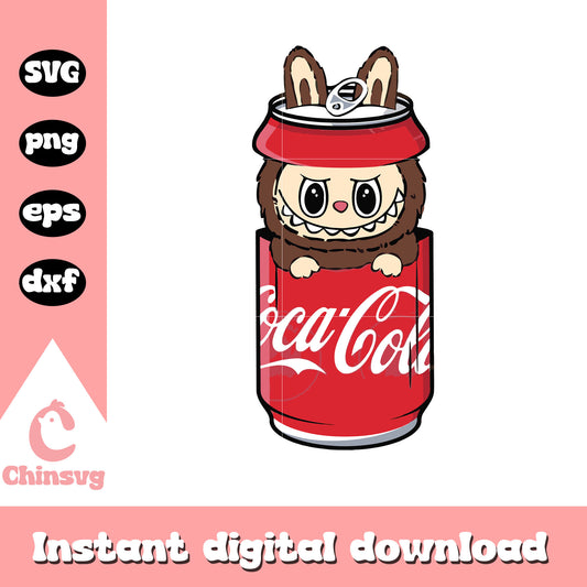 Labubu cocacola costume design svg, labubu dolls svg
