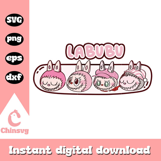 Labubu cute face doll design svg, cute labubu svg, labubu drawing svg