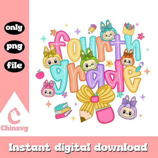 Labubu face fourth grade clipart design png, labubu drawing png