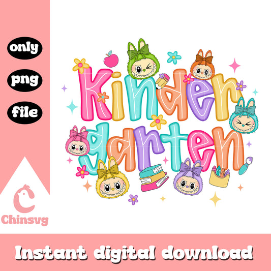 Labubu face kindergarten clipart design png, labubu png