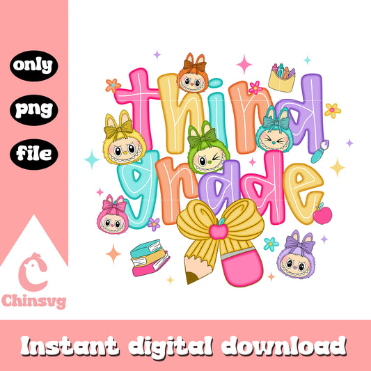 Labubu face third grade clipart design png, labubu art png