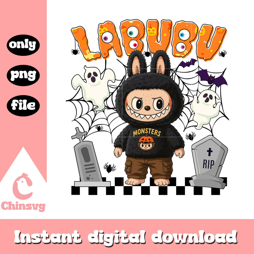 Labubu fuzzy monster ver halloween design png, labubu monster png – Chinsvg