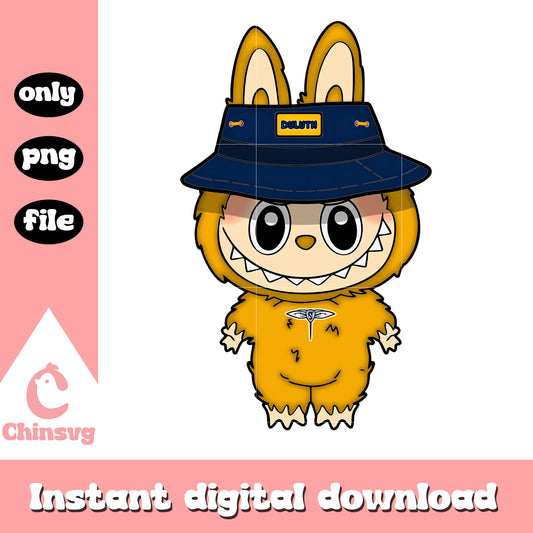 Labubu georgia swarm clothes design png, georgia swarm png