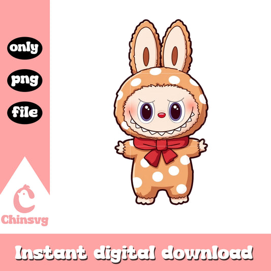 Labubu gingerbread costume png, labubu outfits png