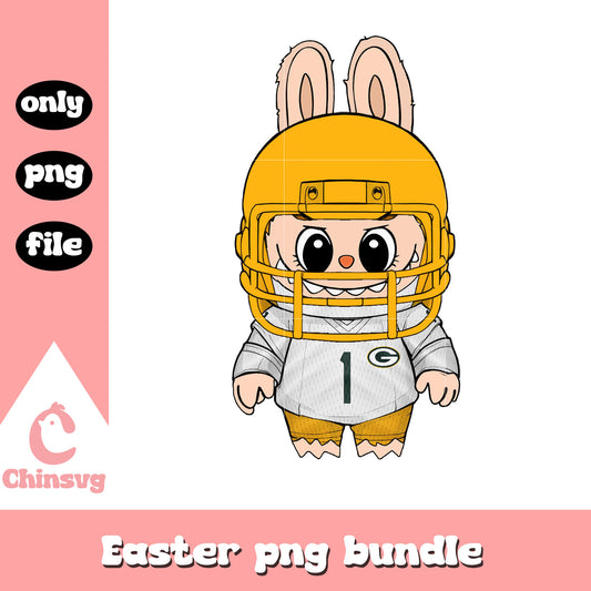 Labubu green bay packers doll clothes png, green bay packers png
