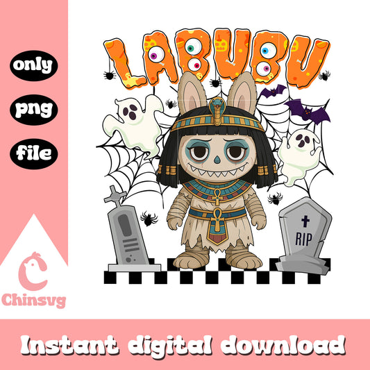 Labubu halloween hatshepsut costume design png, hatshepsut png