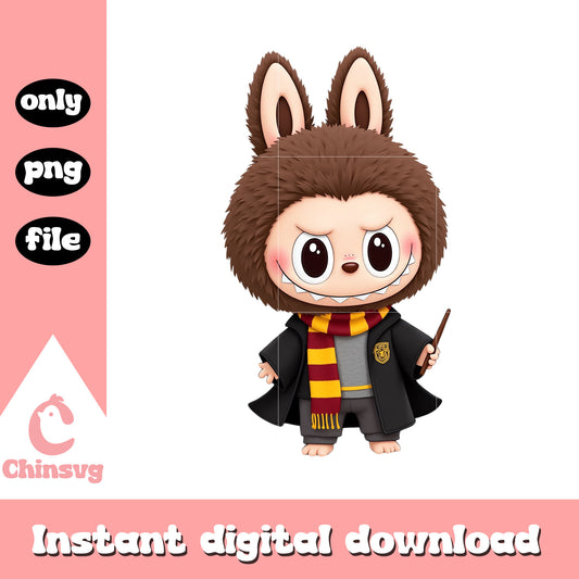 Labubu harry potter monster doll design png, labubu outfit png