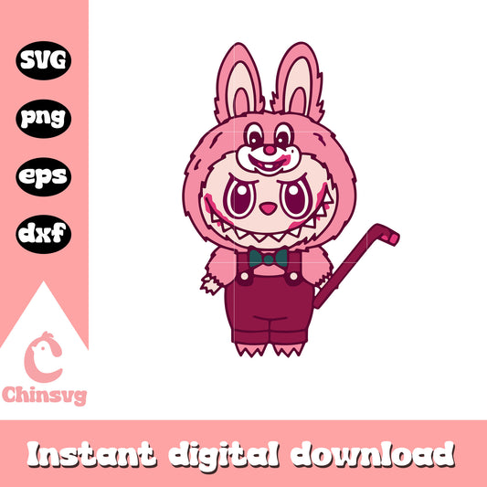 Labubu horror bear design svg, labubu baby svg, halloween svg