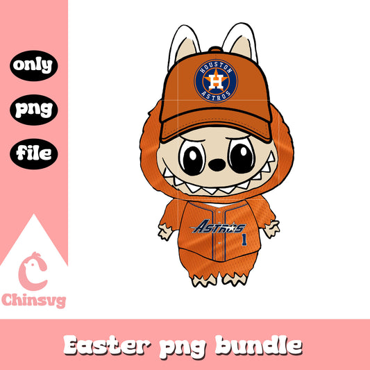 Labubu houston astros doll clothes png, houston astros png