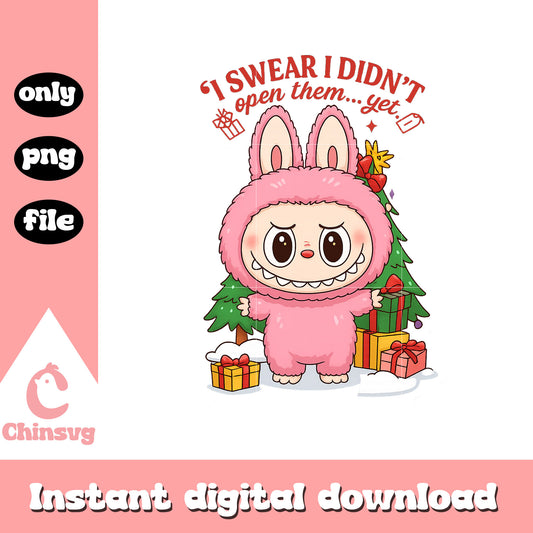 Labubu i swear i didn't open them yet png, pop mart labubu png