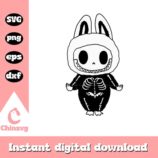 Labubu jack skellington clothes clipart svg, jack skellington svg