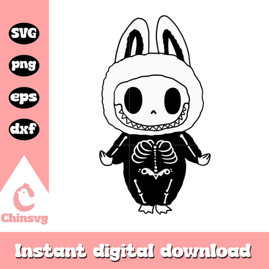 Labubu jack skellington halloween drawing svg, jack skellington svg