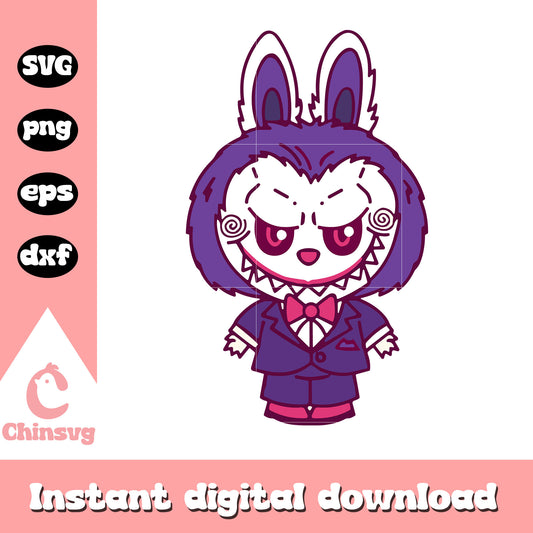 Labubu jigsaw halloween drawing svg, jigsaw character svg