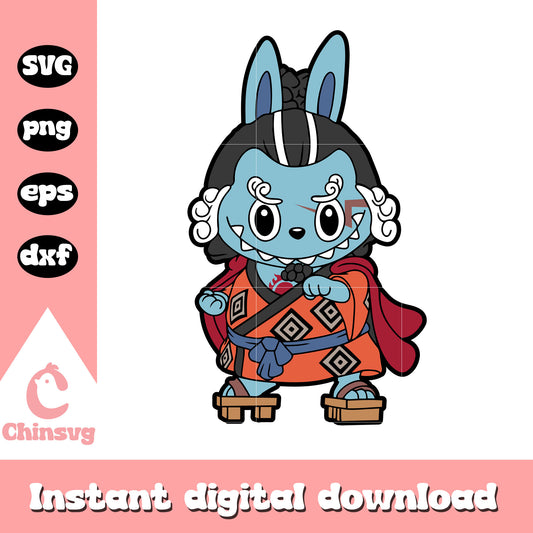 Labubu jinbe halloween drawing svg, jinbe character svg