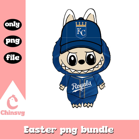 Labubu kansas city royals doll clothes png, kansas city royals png