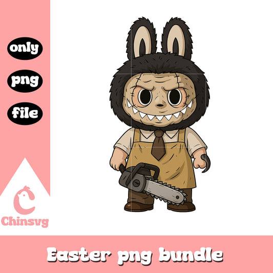 Labubu leatherface doll drawing design png, leatherface png