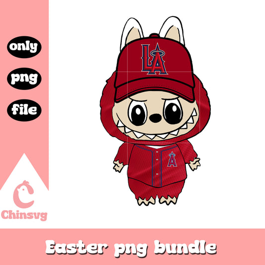 Labubu los angeles angels doll clothes png, los angeles angels png