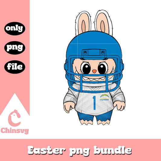 Labubu los angeles chargers doll clothes png, los angeles chargers png