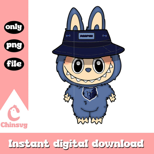 Labubu memphis grizzlies clothes png, memphis grizzlies png