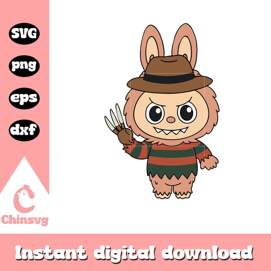 Labubu michael myers clothes clipart svg, michael myers art svg