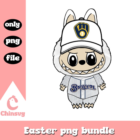 Labubu milwaukee brewers doll clothes png, milwaukee brewers png