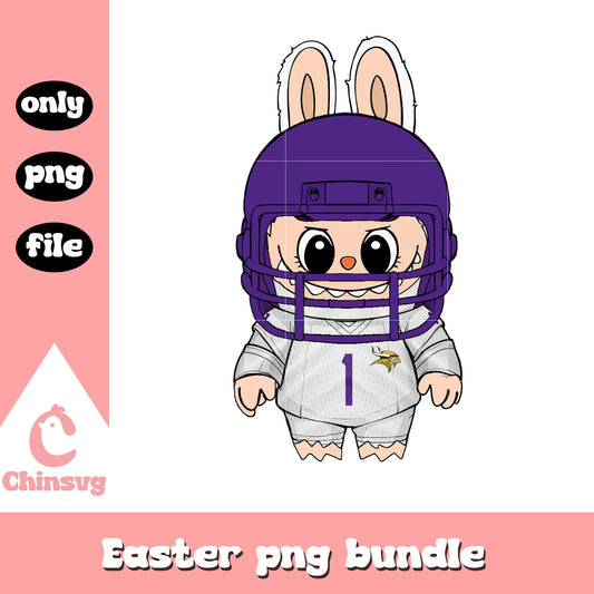 Labubu minnesota vikings doll clothes png, minnesota vikings png