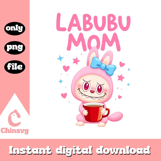 Labubu mom bunny clothes cosplay png, labubu outfits png