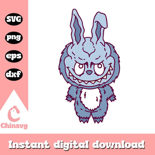 Labubu monster halloween drawing svg, monster labubu svg