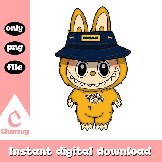 Labubu nashville predators clothes png, nashville predators png