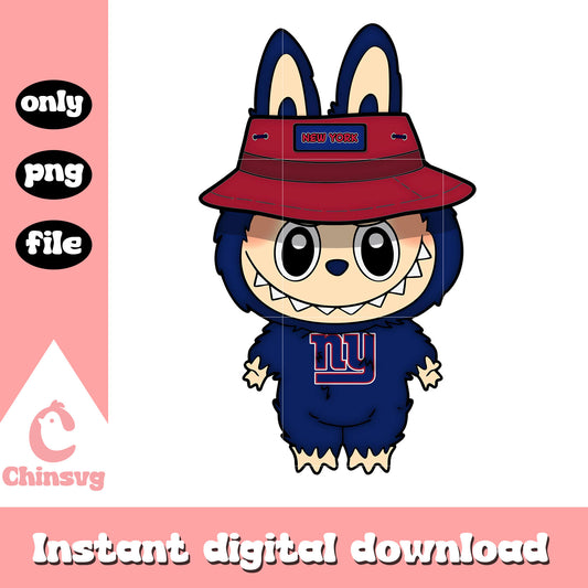 Labubu new york giants clothes design png, new york giants png
