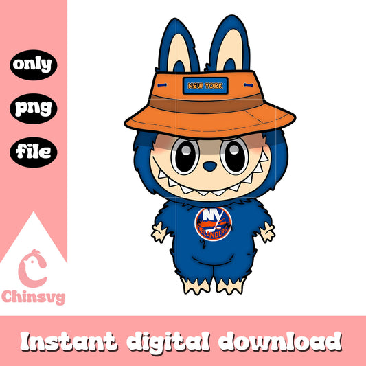 Labubu new york islanders clothes design png, new york islanders png