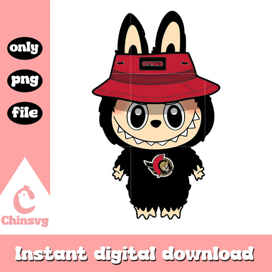 Labubu ottawa senators clothes design png, ottawa senators png