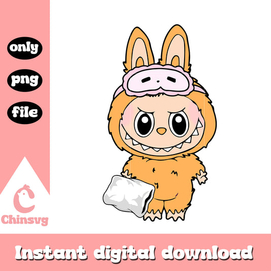 Labubu pajama ver costume design png, labubu outfits png