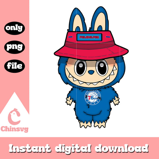 Labubu philadelphia 76ers clothes design png, philadelphia 76ers png