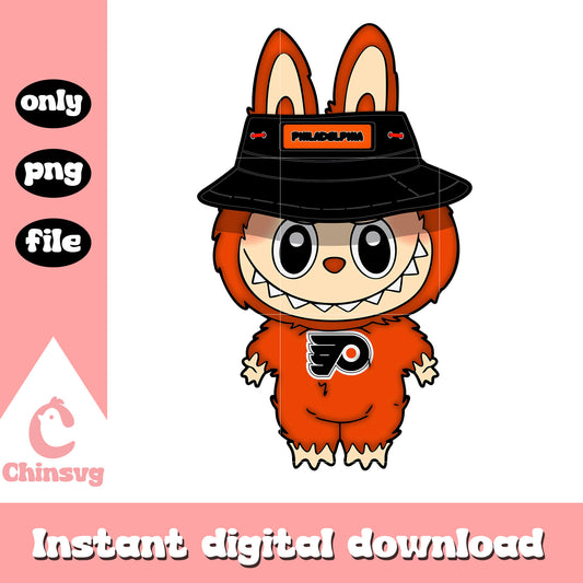 Labubu philadelphia flyers clothes design png, philadelphia flyers png