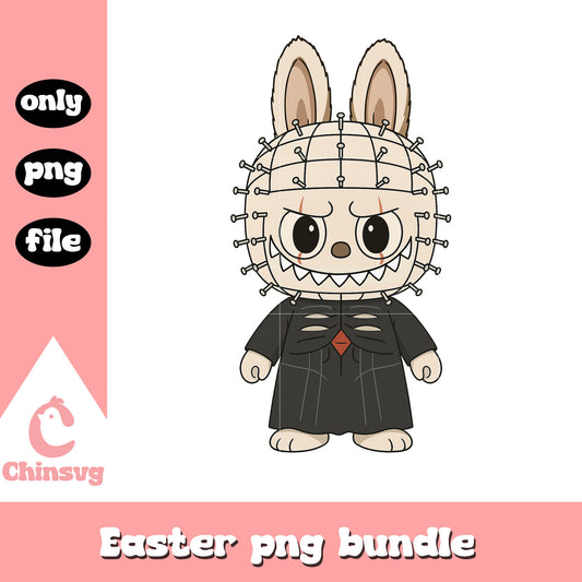 Labubu pinhead doll drawing design png, hellraiser png