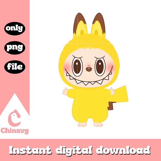 Labubu pokemon design png, labubu colors png, pokemon pikachu png