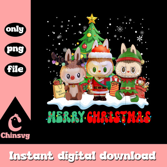 Labubu popmart toys merry grinchmas png, popmart toys png