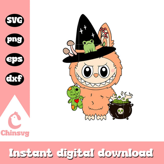 Labubu potion master clipart svg, halloween decorations svg