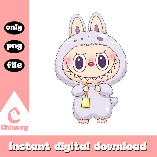 Labubu purple cute design png, labubu doll png, labubu purple png