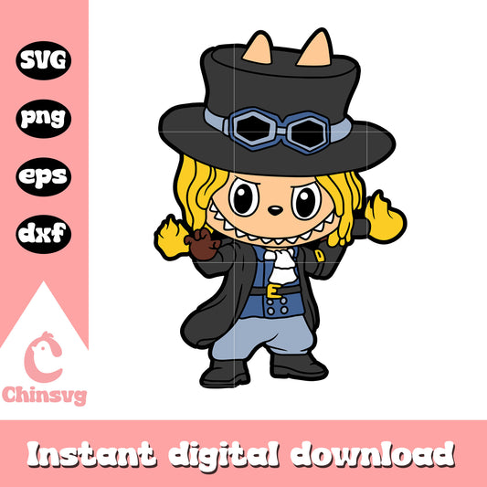 Labubu sabo halloween drawing design svg, sabo character svg